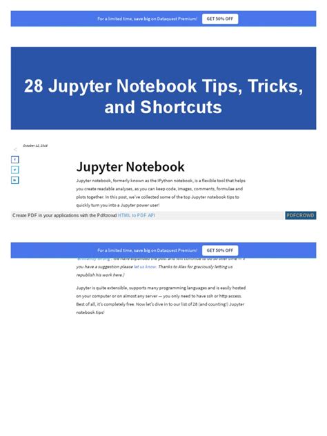 28 Jupyter Notebook Tips, Tricks, and Shortcuts | PDF | Computer ...