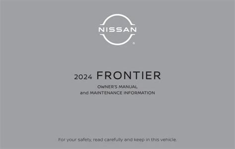 2024 Nissan Frontier Owners Manual Free Pdf