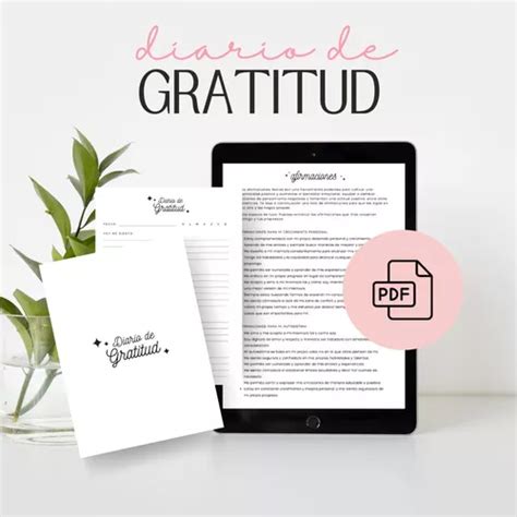 Diario De Gratitud Pdf Imprimible Mercadolibre