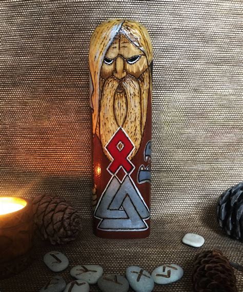 Odín estatua de madera Panteón nórdico Padre Wotan Dios Etsy