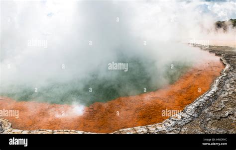 Champagne Pool Hot Spring Waiotapu Geothermal Wonderland Rotorua North Island New Zealand