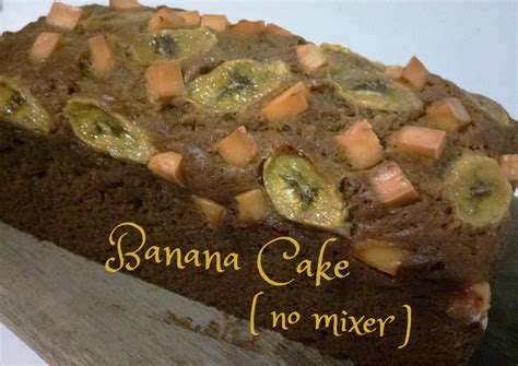 Resep Banana Cake Pisang Ambon No Mixer Oleh Baha Giah Cookpad