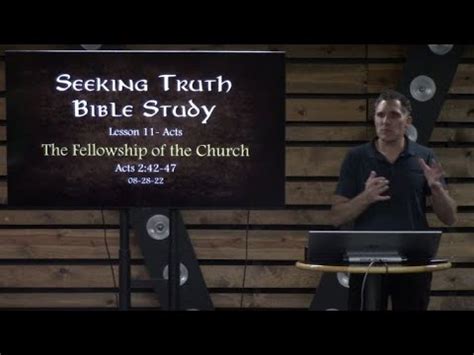 Acts Lesson 11 Acts 2 42 47 The Fellowship Of The Church YouTube