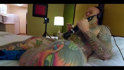 Inked Daddy Bear Hotel Bate With Doxy Massage Wand Inked Pierced Cock 2 Pornhub Gay