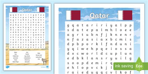 KS2 Qatar Word Search Twinkl KS2 Geography Twinkl