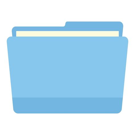 Blue Computer File Folder Icon Flat Style Vector Art At Vecteezy