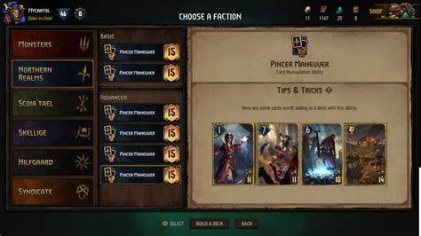 New Northern Realms Deck Builder R Gwent