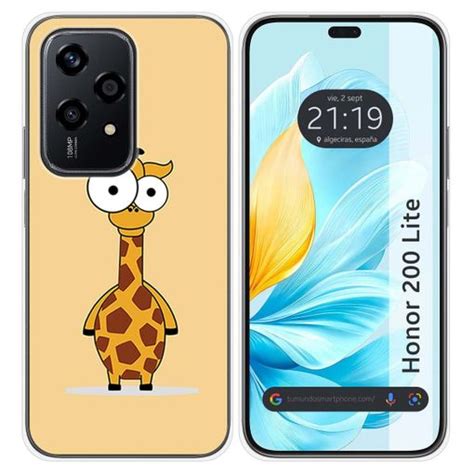 Funda Silicona Para Huawei Honor 200 Lite 5g Diseño Jirafa Dibujos con