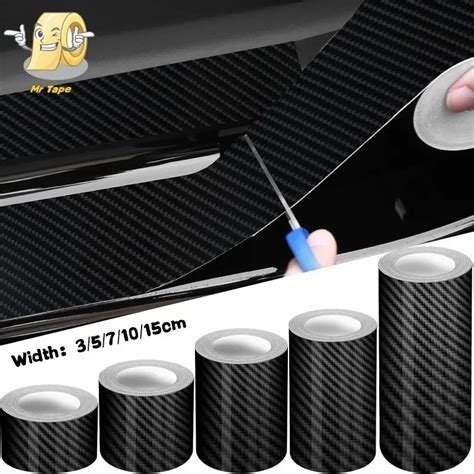 3 5 7 10cm 3D Nano Carbon Fiber Car Sticker DIY Protector Strip Auto