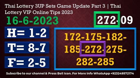 Thai Lottery Up Sets Game Update Part Thai Lottery Vip Online Tips