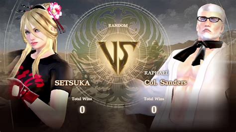 Soulcalibur Setsuka Vs Colonel Sanders Youtube