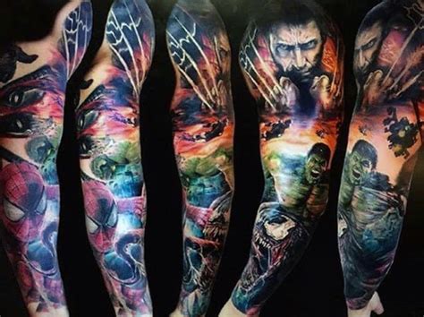 Update 67 Superhero Sleeve Tattoo Super Hot Vn