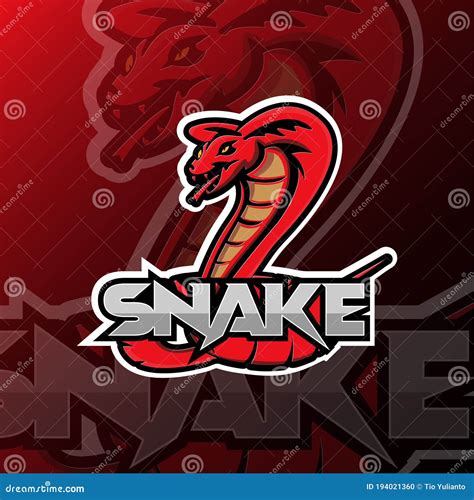 Red King Cobra Modern Esport Logo Stock Vector Illustration Of Effect