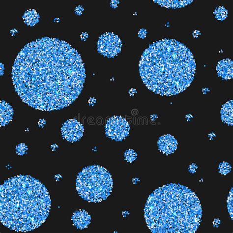 Blue Glitter Texture Seamless Pattern Stock Vector Illustration Of