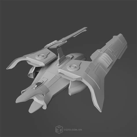 3d Model Spaceship Fighter Jet Vr Ar Low Poly Cgtrader