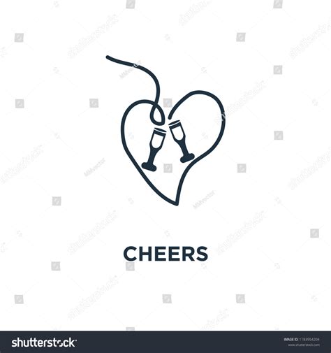 Cheers Icon Black Filled Vector Illustration Stock Vector (Royalty Free ...