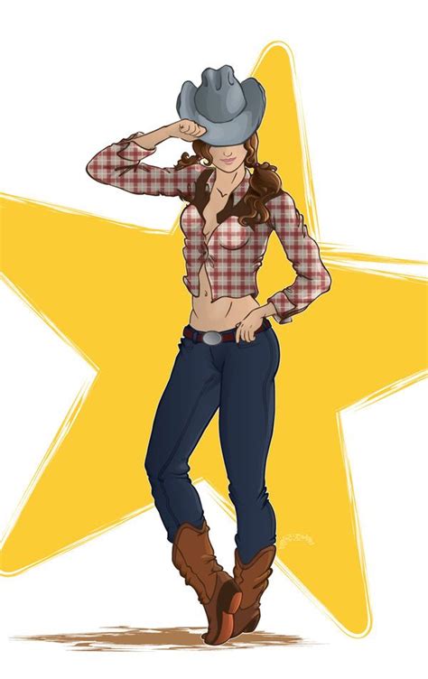 Cowgirl Pinup By Crc Alligator On Deviantart Illustration Character