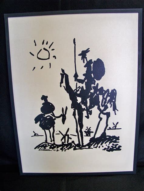 Lot Picasso Don Quixote 1960s Era Print On Board