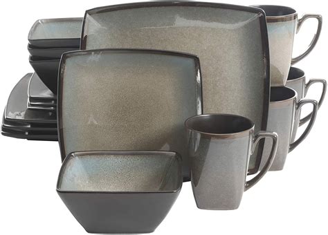 Gibson Elite Althea Piece Reactive Glaze Dinnerware Square