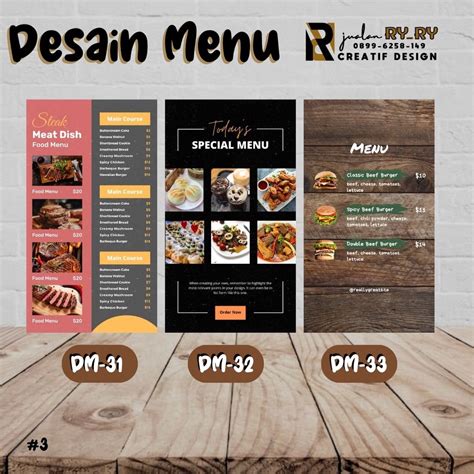 Jual Jasa Desain Daftar Menu Makanan Dan Minuman Shopee Indonesia