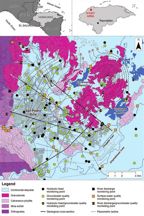 Carta Idrogeologica Schematica Del Sps Site Con La Rete Di