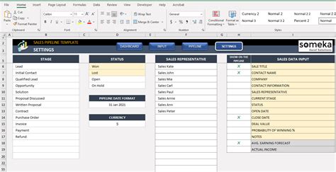 Sales Pipeline Excel Template | Sales Funnel Spreadsheet