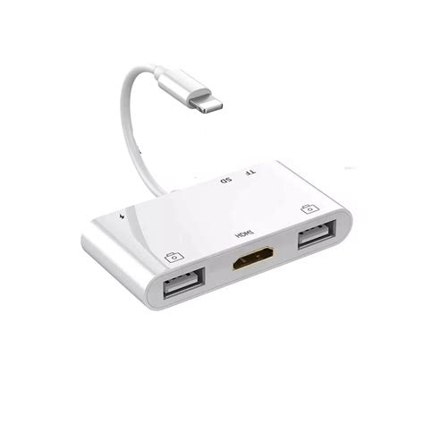 Adaptador Lightning Hub A 4k Hdmi Tf Y Sd Para Iphone Ipad Eo Safe