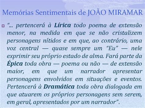 Memrias Sentimentais De Joo Miramar Oswald De Andrade