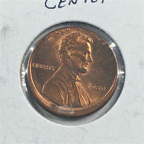 MINT ERROR 1989 P Lincoln Head Memorial Cent Off Center Error High