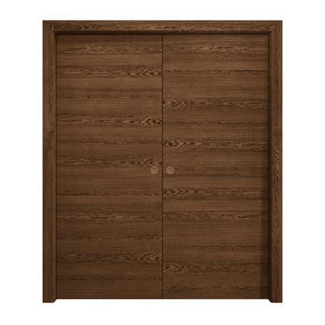 Sliding French Double Pocket Doors 56 X 84 Inches Ego 5000 Cognac Oak