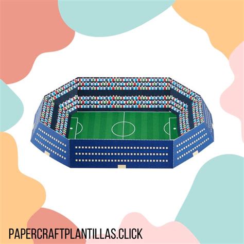 Papercraft Estadio De Futbol La Pasion En Papel