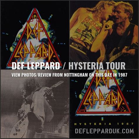 Years Ago Def Leppard S Hysteria Tour In Nottingham Photos Def