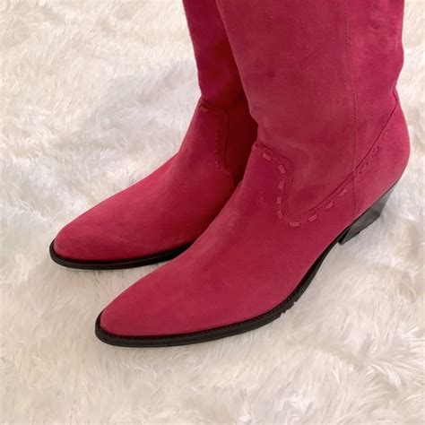 Gianni Bini Shoes Gianni Bini Hanley Barbie Pink Suede Cowgirl