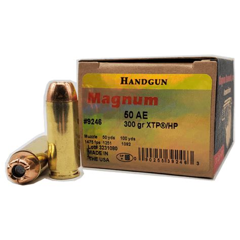 50 AE Magnum Research 300 Grain XTP HP 20 Rounds Velocity