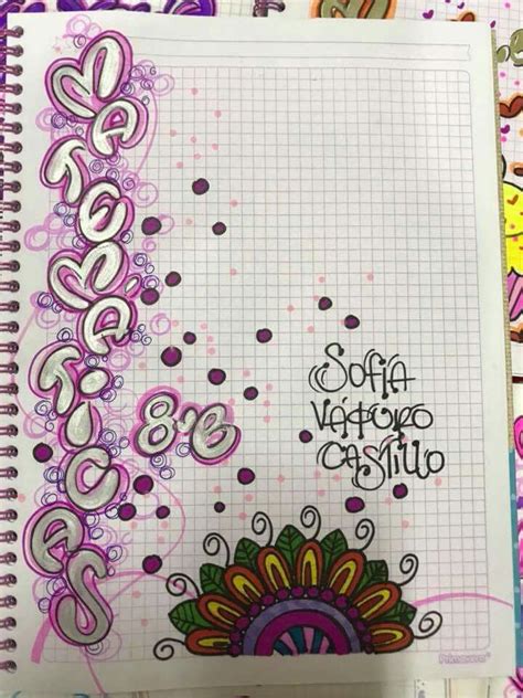 Pin De Veronica Marleny En Letras Cuadernos De Dibujo Cuadernos