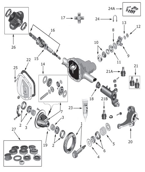 Jeep Cj Series Dana Front Axle Parts Quadratec