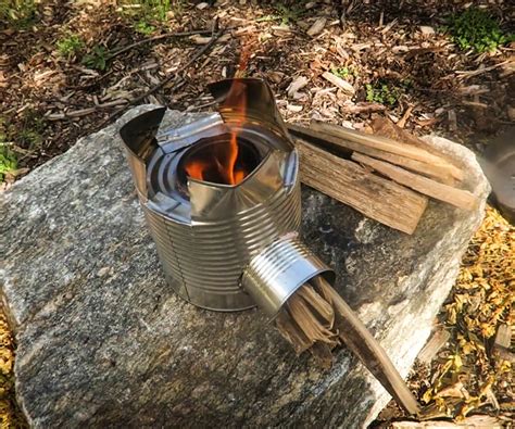 Diy Rocket Stove Out Of Cans 5 Steps Instructables