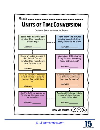 Units Of Time Conversion Worksheets 15