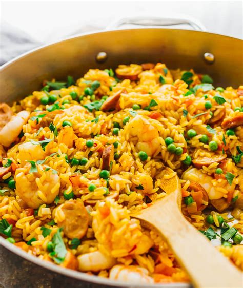 Easy Shrimp Paella With Smoked Chicken Sausage Savory Tooth