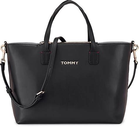 TOMMY HILFIGER Tasche ICONIC TOMMY SATCHEL SOLID In Schwarz Bestellen