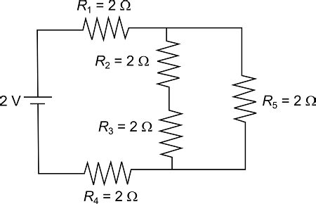 In The Circuit Below The Voltage Of The Battery Is V And Each