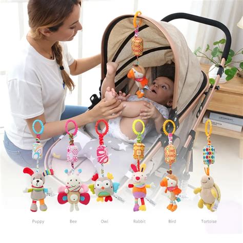 Baby Lathe Hanging Ring Animal Rattle Crib Hanging Baby Stroller