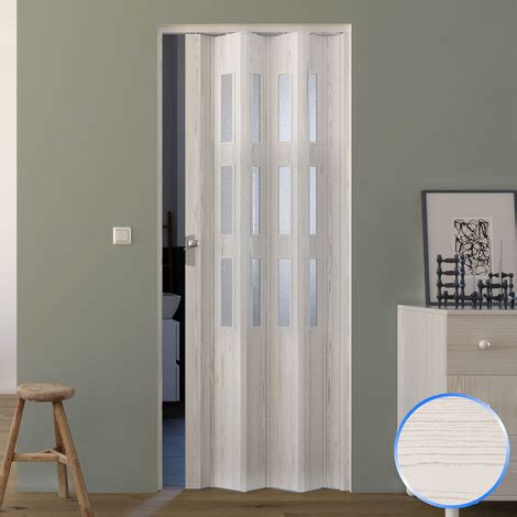 Porte pliante accordéon intérieur en pvc 88 5x214 cm mod Luciana Vetro