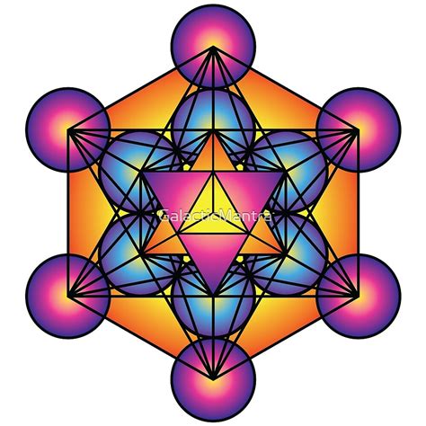 Metatrons Cube Merkaba By Galacticmantra Redbubble