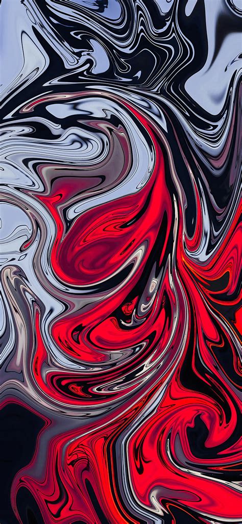 Cool Chrome Abstract Painting 4K Phone Wallpaper