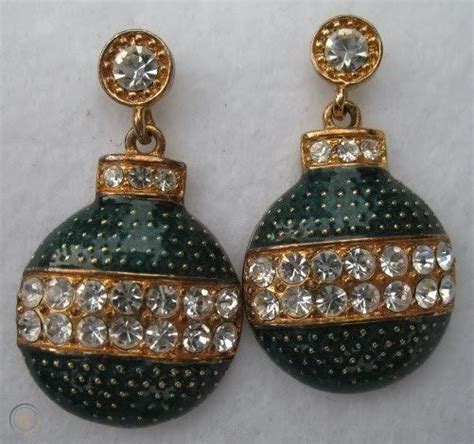 Vintage Eisenberg Ice Christmas Earrings Rhinestones