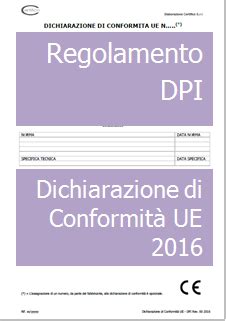 Dichiarazione Di Conformita Ue Dpi Regolamento Ue