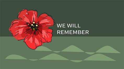 Red bright poppy flower, Vector doodle banner for Remembrance Day, Memorial Day, Anzac Day ...