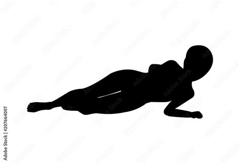 Vector Of Silhouette Sexy Female Laying Pose Stock Vector Adobe Stock