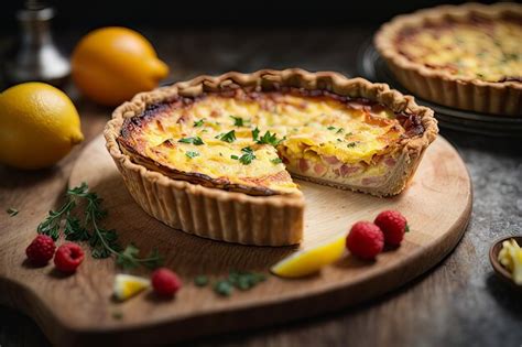 Premium Photo Homemade Quiche Lorraine Perfection